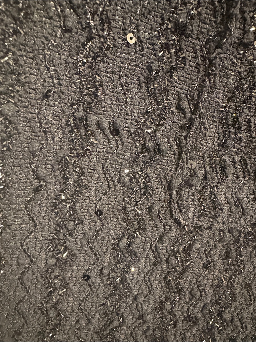 ARULA Black Mini Dress with Textured Sequin Fabric - Picture 3 of 3